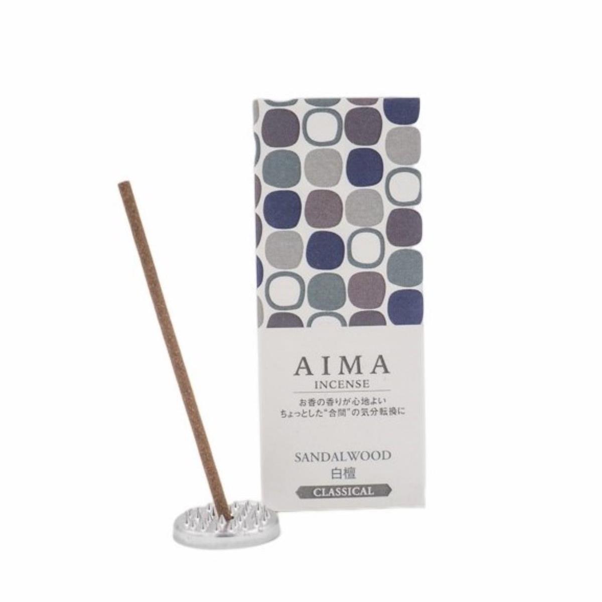 藤栄(FUJIEI) AIMA お香 白檀 お香立て付 15本入り 約7cm A-001 優雅 上品 スティック タイプ 香り ア..