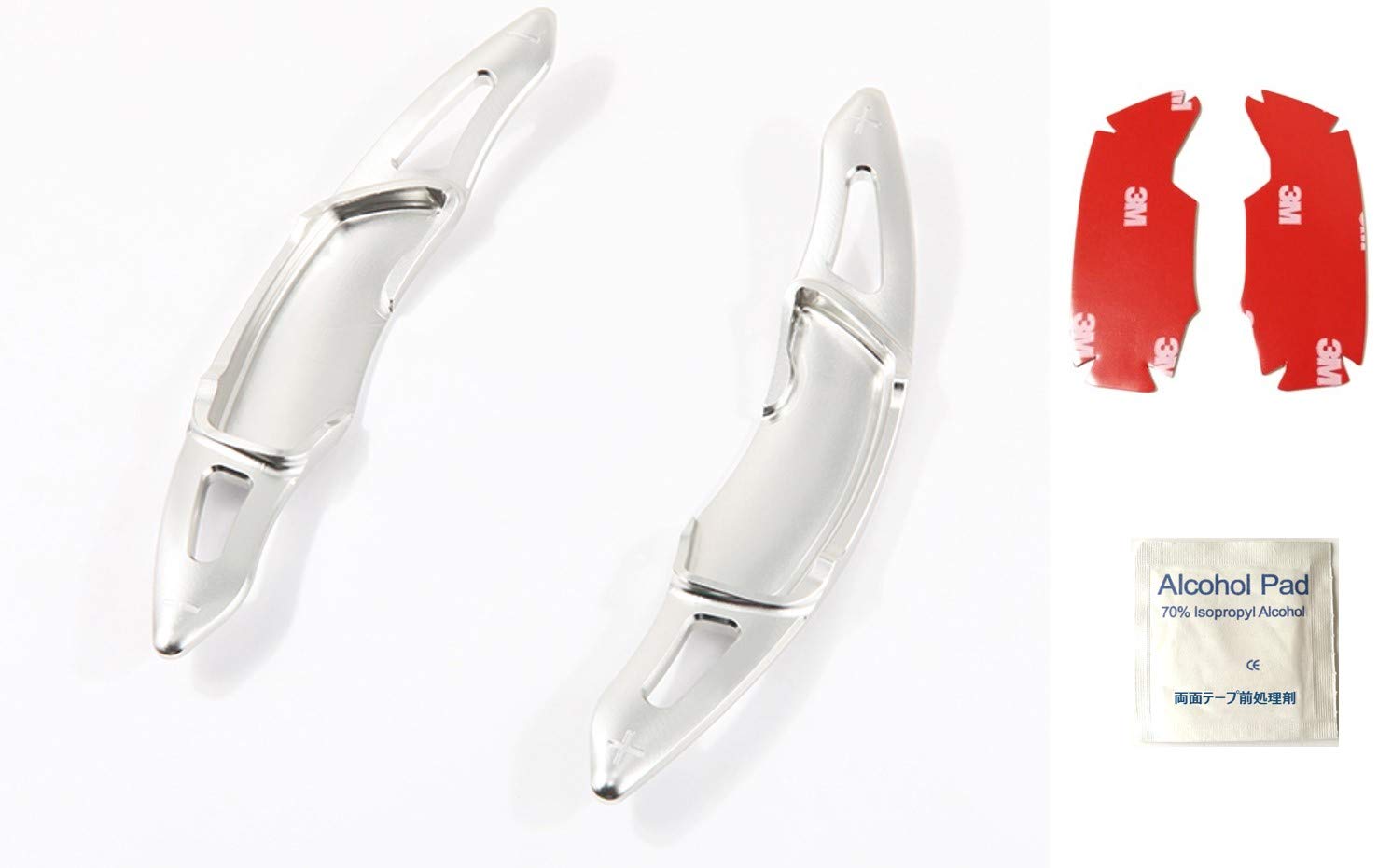 EVOGEAR 互換性/交換 SUBARU スバル 専用 社外品 パドルシフトカバー 3Dデザイン レヴォーグ アウトバック フォーレスター インプレッサ XV WRX S4 (銀)