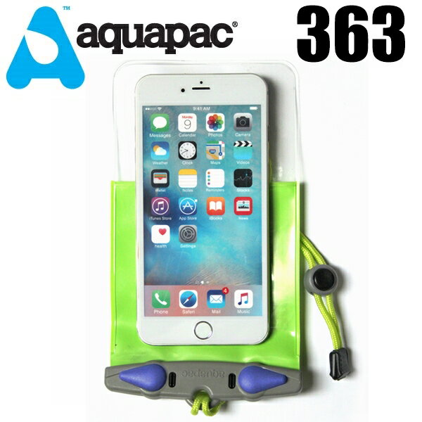 aquapac アクアパック 363　 グリーン　完全防水ケース iPhone 8 Plus等　Waterproof Phone Case PlusPlus size