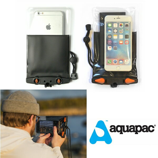 aquapac アクアパック 369　ブラック　 完全防水ケース iPhone 8 Plus等　Waterproof Phone Case PlusPlus size