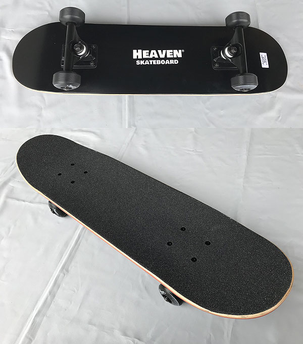 ヘブン 子ども用 ハイスペック コンプリート スケートボード ブラック27×7　選び抜かれた高品質のスケボー