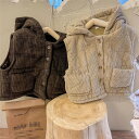 【時間限定10%OFF&Point2倍】子ども服 ベスト フード付き アウター キッズ 男の子 女の子 2色 ベスト ボア もこもこ ベビーベスト こども 上着...