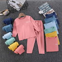 【時間限定10%OFF&Point2倍】パジャマ セットアップ 長袖 女の子 男の子 綿 キッズ 可愛い キッズ パジャマルームウェア 寝巻 上下セット春秋冬着 無地 90cm 100cm 110cm 120cm 130cm 140cm 150cm 160cm韓国風 やさしい おしゃれ 子供服 春秋冬着 こどもの日