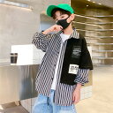 【時間限定10%OFF&Point2倍】シャツ キッズ 子供服 トップス 長袖シャツ ストライプ シンプル 上着 羽織り 男の子 ダンス衣装 キッズジャケット Gジャン 韓国子ども服スプライシングデザイン トップス ジュニア 春 秋 こどもの日