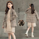 【スーパーSALE10%OFF&ポイント5倍】トレンチコート 子供服 子供コート 女の子 春秋 格子スプリングコート キッズコート キッズトレンチコート ボリュームトレンチコート ミディアム丈 長袖 子ども服 男の子 カジュアル 春服 秋服 格子柄 シンプル こどもの日