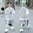 セットアップ 子供服 ジャージ キッズ 韓国子供服 上下セット ズボン 男の子 カジュアル 夏 ワイドパンツ 半袖 薄手 パンツ ゆったり 2点セット Tシャツ 半袖 ショットパンツ　リゾート スポーツスーツ キッズ こども 可愛い