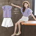 韓国子供服 セットアップ 上下セット 子供服 ジャージ キッズ ズボン 女の子 カジュアル 夏 ワイドパンツ 半袖 薄手 パンツ ゆったり 2点セット Tシャツ...