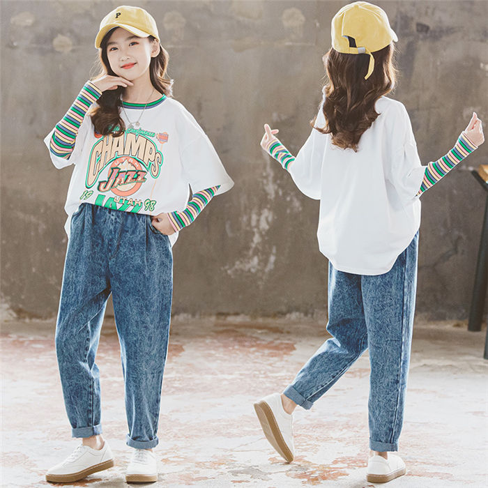 セットアップ 子供服 ジャージ パーカー デニム 登山着 キッズ 女子 上下セット 長袖 春秋 2点セット パーカーロングパンツ スポーツウェア 可愛いおしゃれ 子供服 セットアップ 女の子 秋着 春秋 キッズ 安い トップス 長袖 ボトムス セット