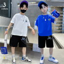 子供服 セットアップ ジャージ キッズ 男の子 2点セット 半袖 シャツ+デニムズボン カジュアル パンツセット 春夏着 上下セット デニムパンツ おしゃれ 小...
