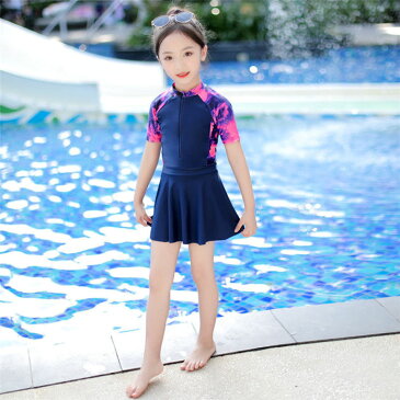水着 子供 セットアップ 水着 短パンツ 女の子 スクール風 ワンピース 旅行 日焼け防止 温泉 夏 海 川 アウトドア スイミング キュロット 子供 ジュニア 水遊び プール 動きやすい 女児 女子 小学生
