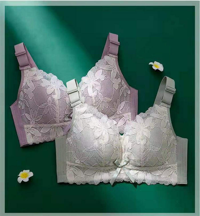 【SALE10%OFF&5倍ポイント】ブラジャー ノンワイヤー bra ブラ 小さくを見せる 花...