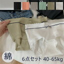 【Fashion SALE20%OFF&Point2倍】リボン リブ コットン ショーツ レディース 6枚組 無地 綿パンツ 大きいサイズ ショーツセット 女性...
