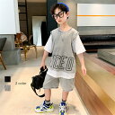 子供服 セットアップ キッズ 男の子 夏 2点セット 上下セット Tシャツ 半袖 ハーフパンツ 短パン ジャージ キッズ 運動着 おしゃれ 可愛い カジュアル ...