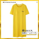 【Fashion SALE20%OFF&Point2倍】ネグリジェ パジャマ レディース 綿100% ルームウェア ワンピース 半袖 ロング スカート M L ...