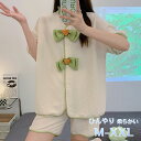 【時間限定10%OFF&Point2倍】パジャマ 夏 レディース 綿 ルームウェア 前開き 半分ズボン 無地 さわやか 薄手 寝巻 ふんわり おしゃれ女性 上下...