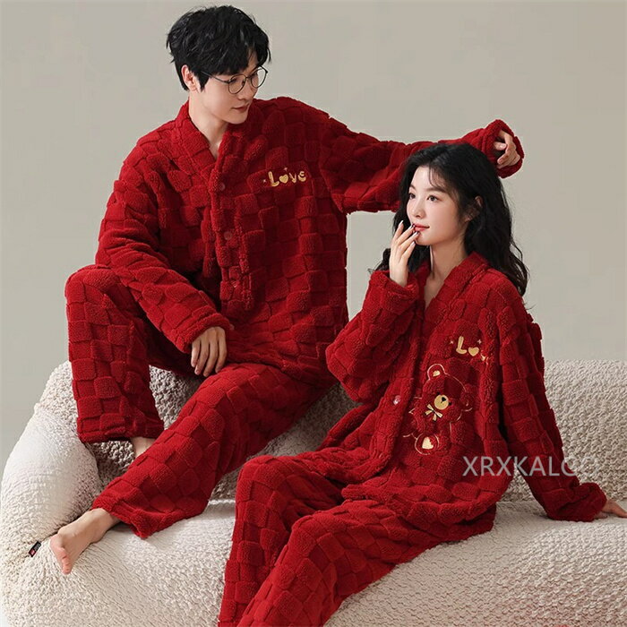 ルームウェア 上下セット 冬 パジャマ レディース メンズ 男女兼用 長袖 前開き もこもこ かわいい 秋冬 裏起毛 上下 モコモコ 部屋着 着る毛布 プレゼント