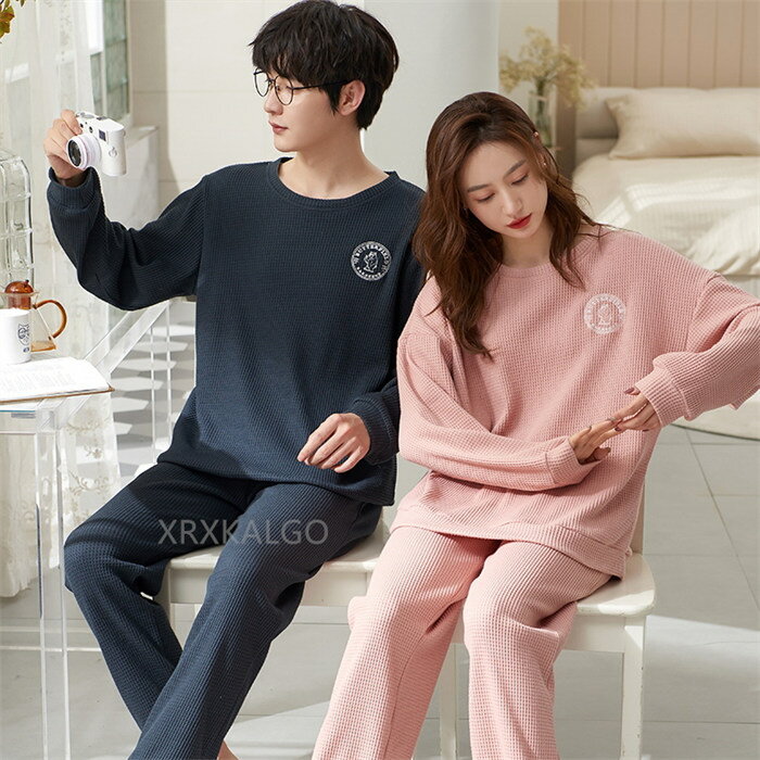 【時間限定10%OFF＆Point2倍】パジャマ 長袖 春秋 夏 メンズ ルームウェア 外出 パンツ トップス セットアップ レディース 綿 ゆったり ペアパジャマ ギフト カップル 結婚祝い プレゼント