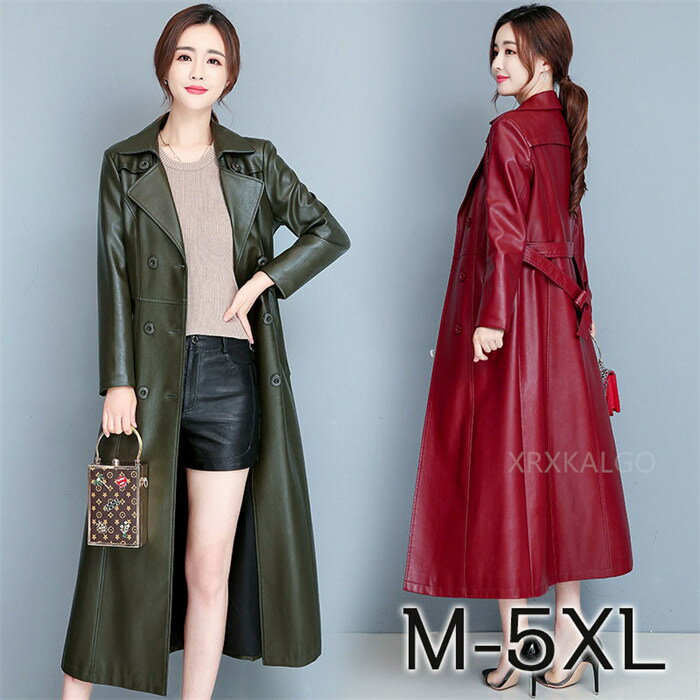 トレンチコート ラムレザー 本革 レディース 冬 ロング ロング丈 チェスターコート ステンカラーコート レザーコート ブラック レディース 本革 コート ラム...