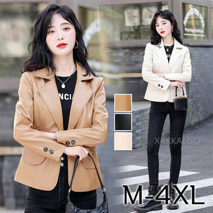 Leather - 【SALE10%OFF&5倍ポイント】トレンチコート ラムレザー 本革 レディース 冬 ショート丈 チェスターコート ステンカラーコート レザーコート ブラック レディース 本革 コート ラム ラムレザー コート ショートコート 冬 きれいめ ダウン M L XL XXL 3XL 4XL