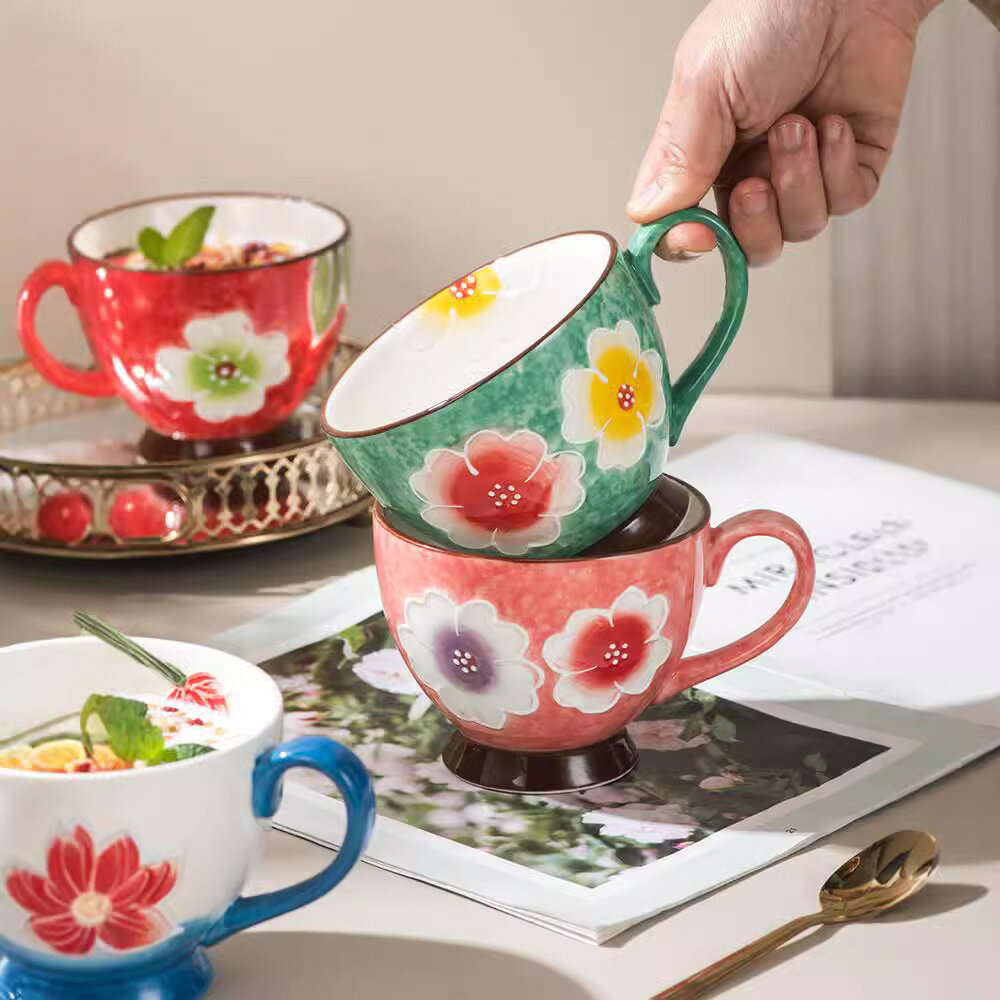 【期間限定全品10%OFF】マグカップ 北欧 食器 おしゃれ コーヒーカップ スープカップ 480ml 陶器 皿付き チェック柄 マグ スープマグ ティーカップ カフェマグ スープマグカップ マット 結婚祝い ギフト シンプル 器 紅茶 モダン かわいい 食洗器 便利(3.0)