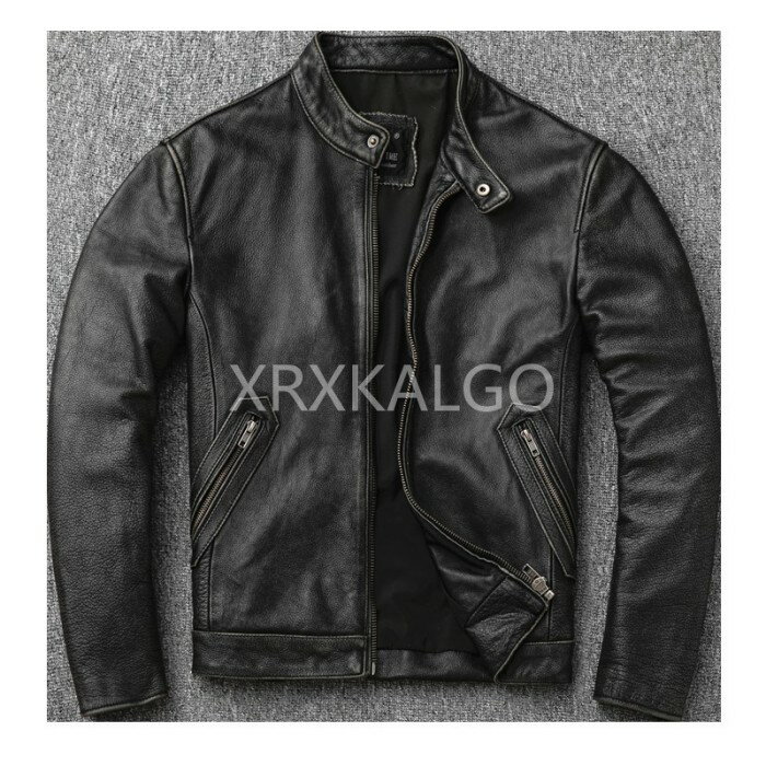 レザージャケット ライダースジャケット 牛革 バイクジャケット 立ち襟 中綿 本革 革ジャン メンズファッション S〜4XL 本革ジャケット グレー カウレザー 父の日 アウター ライダース ライダースジャケット バイク 防風 防寒 レザー お洒落 メンズ 大きいサイズ