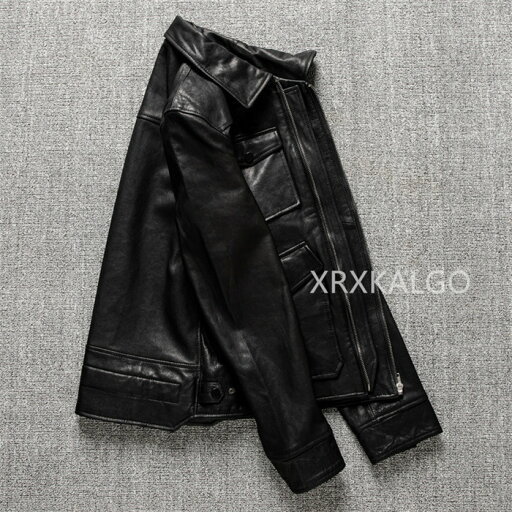 レザージャケット メンズ ライダースジャケット 柔らかい羊革 折り襟 バイクジャケット 本革 革ジャン ラムレザー S〜5XL 本革ジャケット ギフト プレゼント 父の日 アウター ライダースジャケット バイク 防風 防寒 レザー お洒落 大きいサイズ