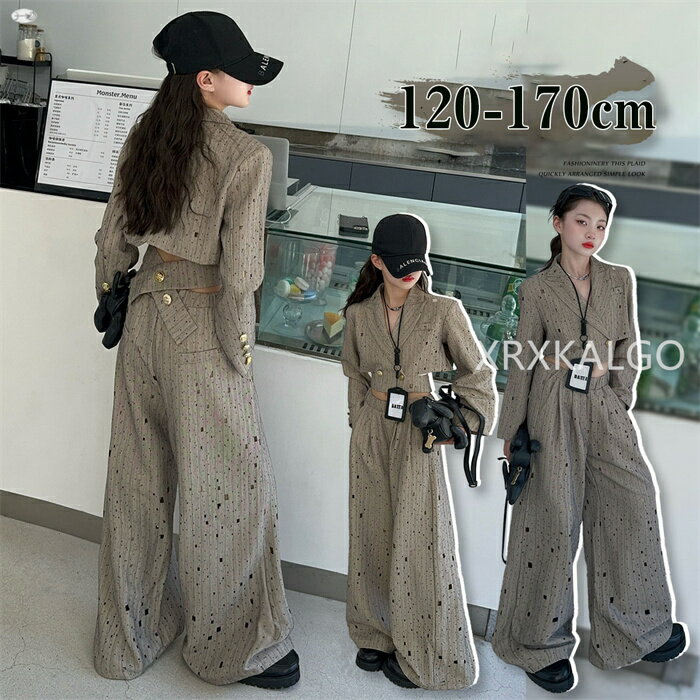 【楽天スーパーSALE20%OFF】セットアップ 卒業式 スーツ 女の子 パンツ 小学生 パンツスーツ 2点セット 子供服 女の子 キッズスーツ かっこいい 子...