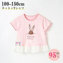 Tシャツ キッズ ベビー 子供 子供服 キッズ服 女の子 ガールズ 夏服 夏物 フリル裾 レース プリンセス トップス tシャツ キッズtシャツ ティーシャツ ピンク 保育園 半袖tシャツ 半袖ティーシャツ キッズトップス 綿 コットン 綿100 100cm-150cm