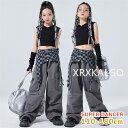 【時間限定10%OFF&Point2倍】子供服 ダンス衣装 キッズ ダンス衣装 お揃い セットアップ ヒップホップ デニムベスト 男の子 韓国レッド半袖 デニム...