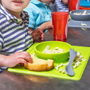 食洗機 電子レンジOK シリコン製ランチョンマット一体型子供用食器 Happy Bowl ハッピーボウル