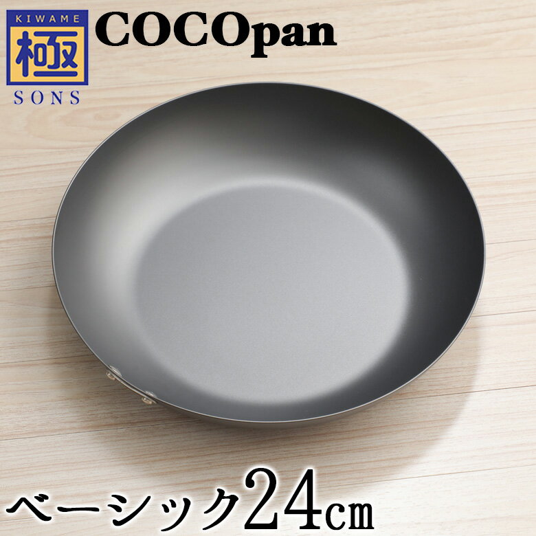 COCOpan ベーシック 24cm 極SONS C101-005 フライパン ココパン リバーライト 取っ手が取れる cocoパン 窒化処理済 錆びにくい脱フッ素 フッ素アレルギー