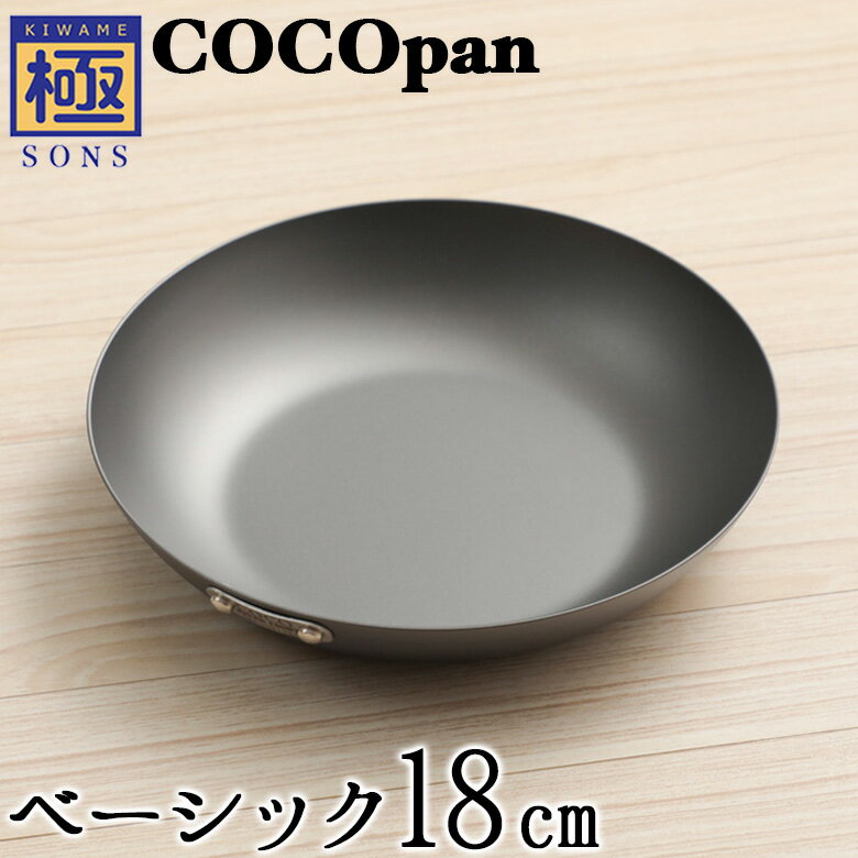 COCOpan ベーシック 18cm 極SONS C101-002 フライパン ココパン リバーライト 取っ手が取れる cocoパン 窒化処理済 錆びにくい脱フッ素 フッ素アレルギー