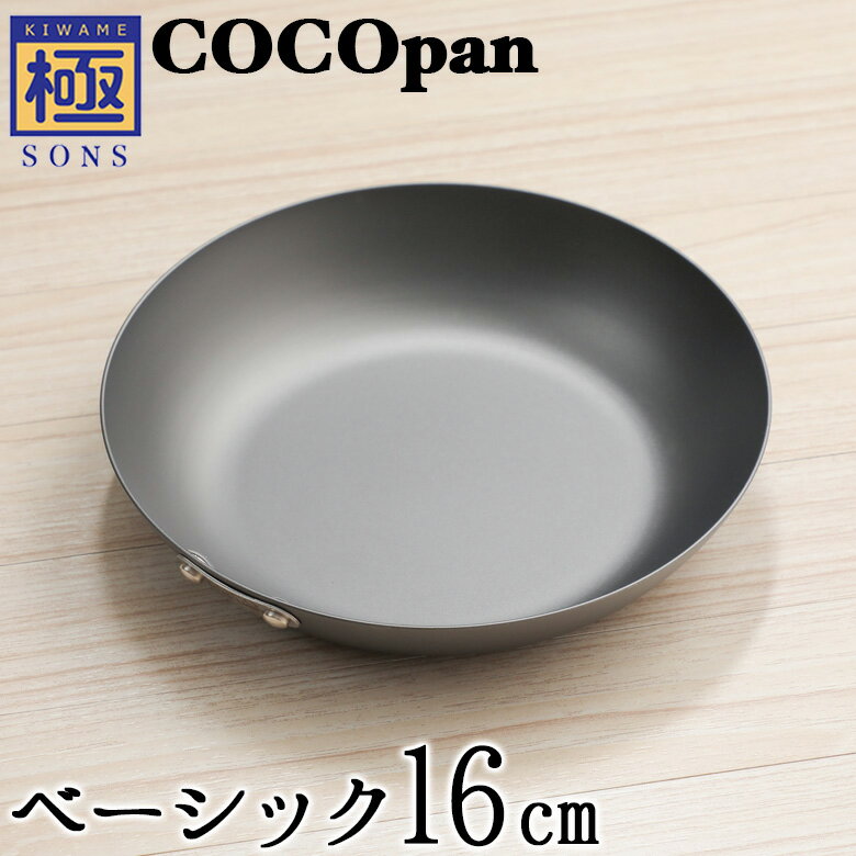 【今ならおまけ付き】COCOpan ベーシック 16cm 極SONS C101-001 【正規品】フライパン ココパン リバーライト 取っ手が取れる cocoパン 窒化処理済 錆びにくい脱フッ素 フッ素アレルギー