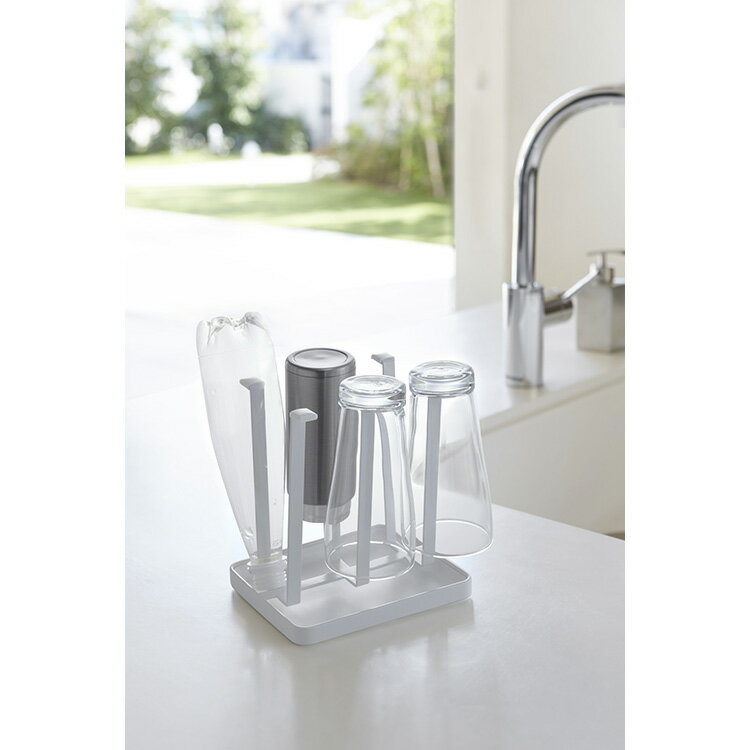 グラススタンド スリム ホワイト WH 2847タワー　tower yamazaki 山崎実業