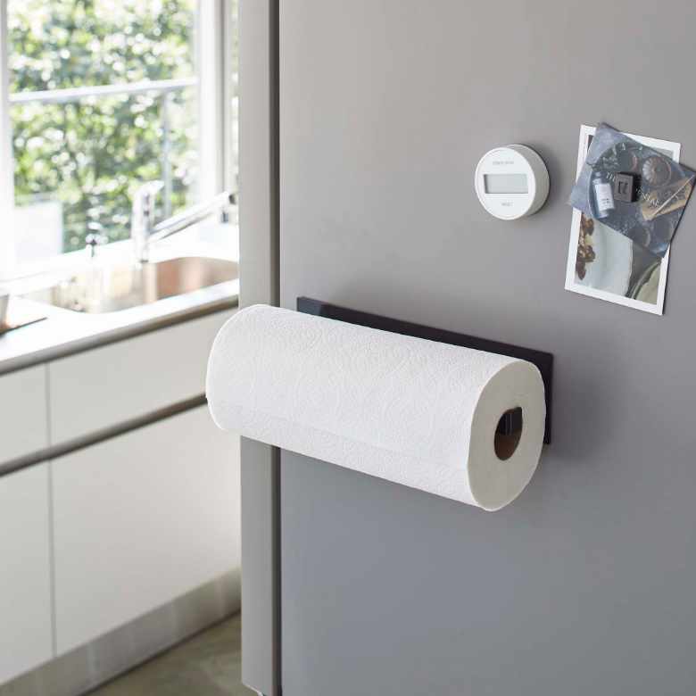 マグネットキッチンペーパーホルダー タワー ワイド ブラック BK5217 山崎実業 TOWER yamazaki 2021.06..