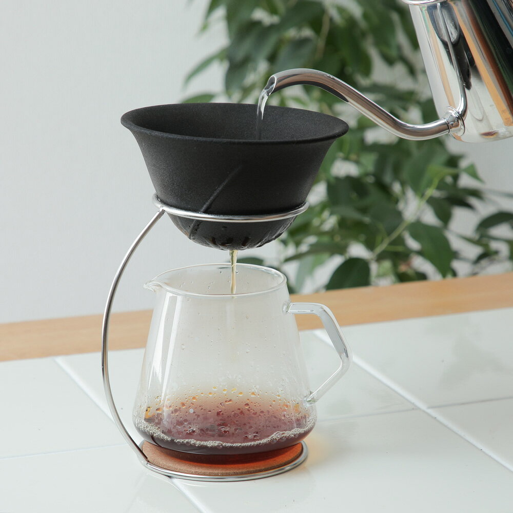 LOCA ロカ ラージサイズ スタンド コーヒーサーバー コルクマット 4点セット ハンドドリップ コーヒ用具 スターターセット セラミックフィルター スタンド付きセット scs24_ol