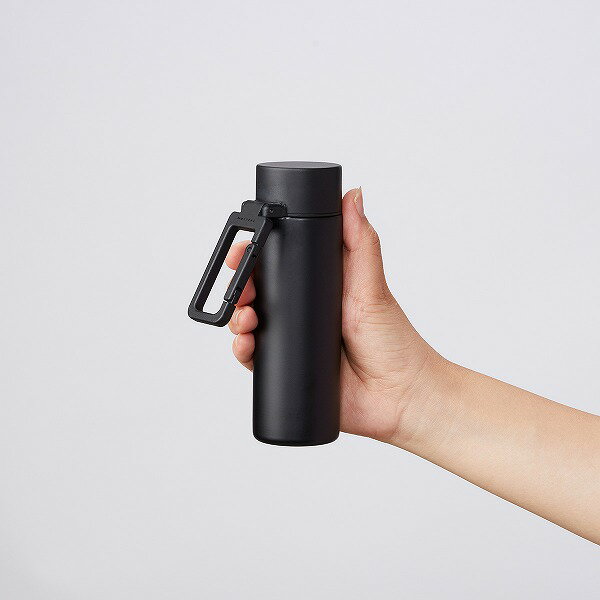 MOTTERUカラビナハンドルサーモステンレスボトル　130ml　MO-3003-009　BK