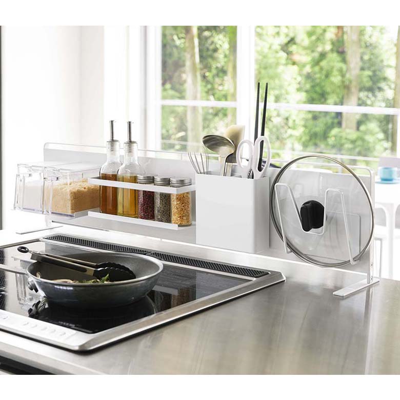 キッチン自立式スチールパネル タワー 横型 ホワイト WH 5126 Yamazaki tower 山崎実業 2020AW