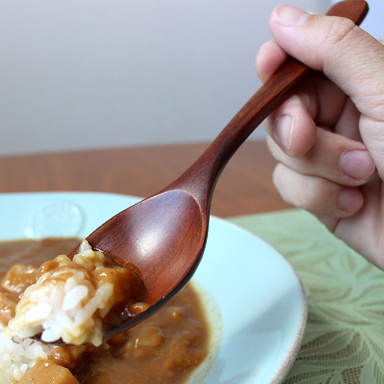 食洗機対応 天然木のカレースプー