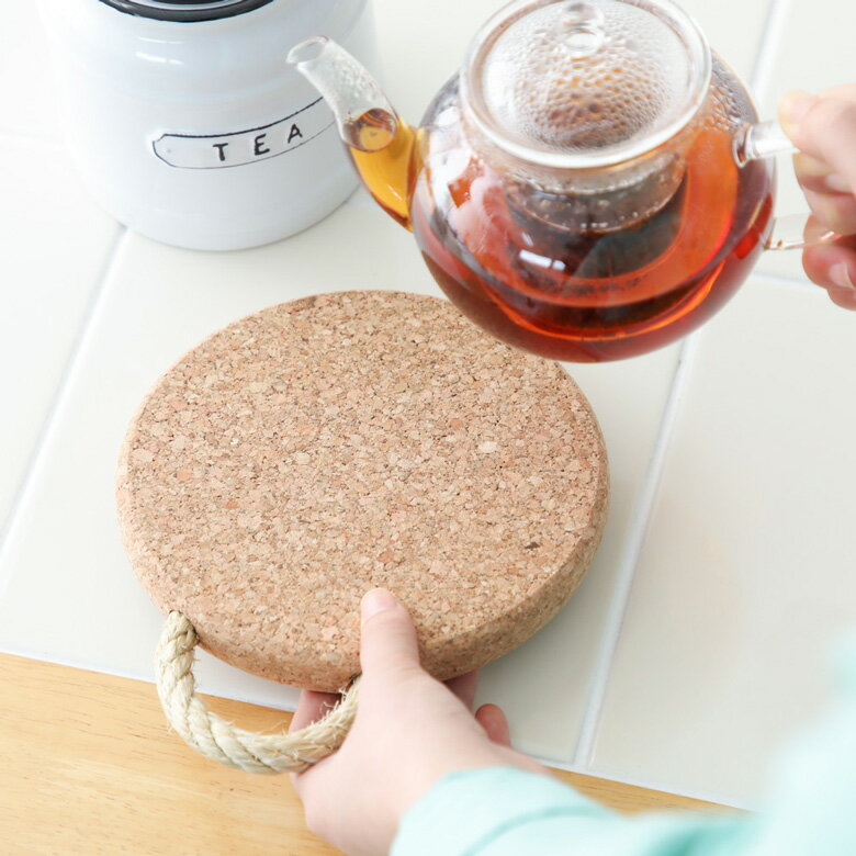 バイキング ハンドルつきトリベット 小 コルク 鍋敷き ポルトガル VIKIVG ラウンド 16cm 1280