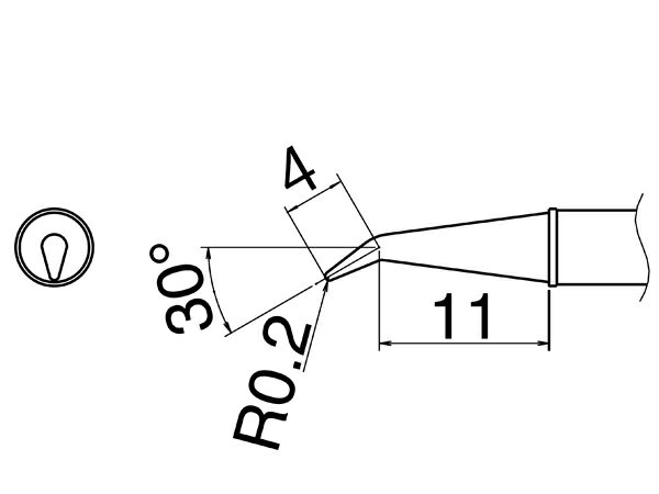 ■【3個までメール便で発送可能】[ステーション型はんだこて]【FX-100用のこて先！】白光（株） 白光 こて先／0．2RSB型 T31-01J02 1本【751-7114】【代引不可】