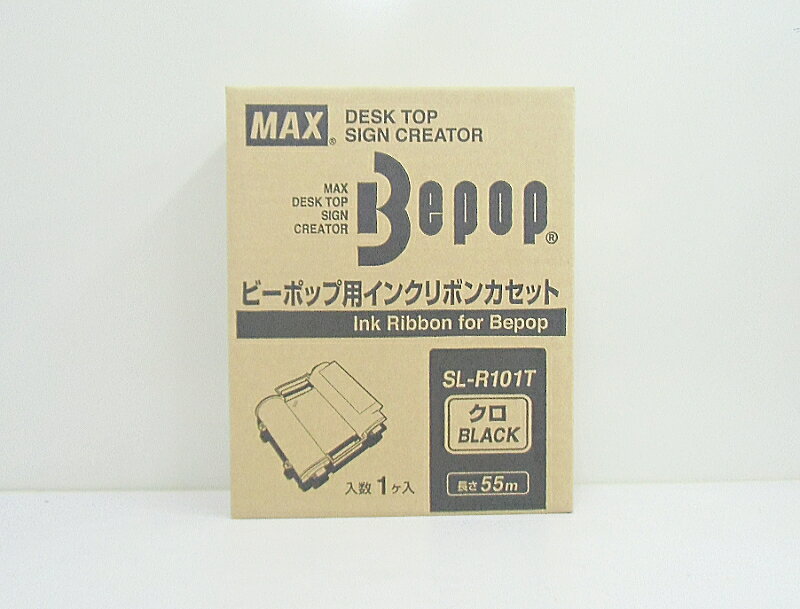 [ラベルプリンタ用テープカートリッジ]マックス（株） MAX ビーポップ 使い切りインクリボンカセット 黒 SL-R101T 1個【334-8890】