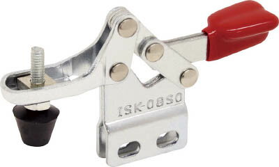 [トグルクランプ（下方押え型）]育良精機（株） 育良 下方押え型トグルクランプ スチール 水平ハンドル（31109） クランプアーム移動角度95° ストレートベース 締付力0．3kN ISK-08S0 1個【792-9404】