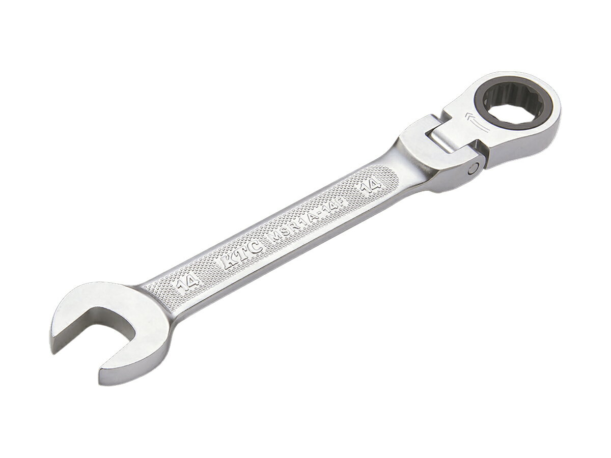 ■【3個までメール便で発送可能】[コンビネーションラチェットレンチ]京都機械工具（株） KTC　ラチェットコンビネーションレンチ（首振りタイプ）　17mm　MSR1A-17F 1丁【392-1387】【代引不可】