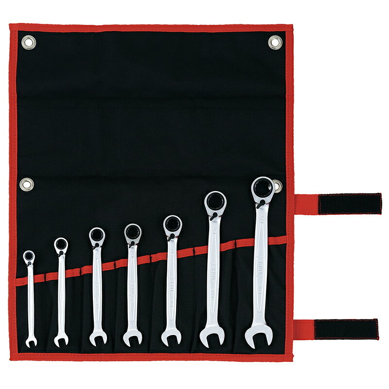 Socket Wrench - [コンビネーションラチェットレンチ]【送料無料】TONE（株） TONE　切替式ラチェットめがねレンチセット　7pcs　RMR700 1S【369-9218】【北海道・沖縄送料別途】【smtb-KD】
