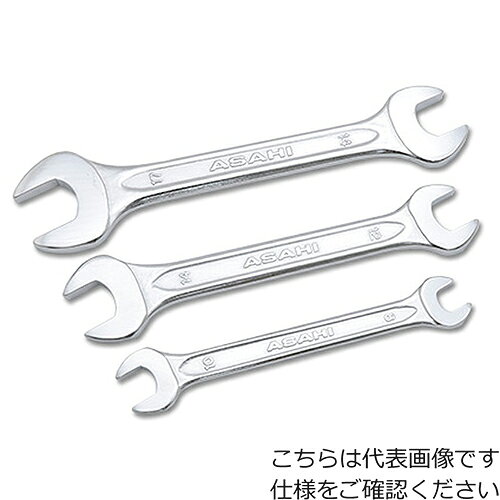 【特長】●1本で2サイズのボルトナットの締結作業ができます。●スパナの利点である仮締め時の早回しが可能です。●口の傾き角度が約15°付いており裏表を使用することで狭い場所での作業を可能とします。●JIS規格品です。【用途】●六角ボルト・ナットの締結作業【仕様】●二面幅寸法(mm)：13×17●全長(mm)：160●厚さ(mm)：6【材質／仕上】●特殊鋼●表面処理:ニッケルクロムメッキ【原産国（名称）】日本【質量】100.000【質量単位】G【JANコード】4992676015128【メーカー名】旭金属工業（株）【関連キーワード：ものづくりのがんばり屋楽天市場店　作業用品　レンチ・スパナ・プーラー　スパナ　両口スパナ　工場　作業現場　作業工具　DIY　ホビー　クラフト　工作　工事現場　電気工事　電設工事　学校　自動車　バイク　メカニック　強力　強い　パワフル　頑丈　簡単　便利　ツール　道具　工具　本格　プロ　プロフェッショナル　職人　業務用　家庭用　修理　メンテナンス　使いやすい　鉄鋼　鉄工】