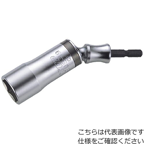 【特長】●六角軸シャンクで電動ドリルにワンタッチで取り付け可能です。●首振り角度は30°のユニバーサルタイプです。【用途】●コ−ナ−等の狭い箇所に最適。【仕様】●対辺寸法(mm)：8●軸寸法(mm)：6.35●全長(mm)：110●対辺形状：6角サーフェイス●タイプ：首振り●ナット受部深さ(mm)：12●外径(mm)：12.7●差込角(mm)：6.35【仕様2】●18Vインパクト対応【材質／仕上】●特殊合金鋼【注意】●電動ドリルはラクラッチ付き、又はインパクト付きをご使用下さい。●ボルト・ナットに対して斜め掛け、浅掛けや過大な力を掛けないで下さい。破損する恐れがあります。●工具の使用目的以外には使用しないで下さい。【原産国（名称）】日本【質量】86.000【質量単位】G【JANコード】4975180222367【メーカー名】トップ工業（株）【関連キーワード：ものづくりのがんばり屋楽天市場店 手作業工具 ソケットレンチ ソケットビット ソケットビット（電動工具用） TOP TOP Electric Screwdriver Universal Socket Hand Tools Socket WrenchesSocket BitsSocket Bits for Electric Power Tool】