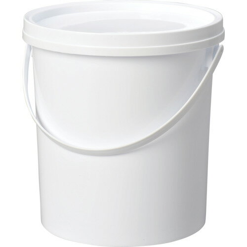 [ペール缶（樹脂製）]DICプラスチック（株）　容器資材　DIC　DSPシリ−ズFタイプ　4F蓋付　白　DSP-4F　1個