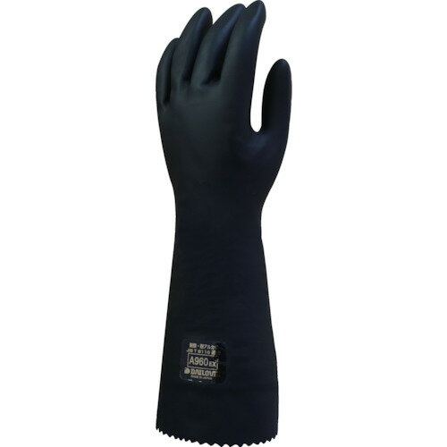 [化学防護手袋]ダイヤゴム（株） DAILOVE 耐酸・耐アルカリ化学防護手袋 ダイローブA960EX（S） DA960EX-S 1双