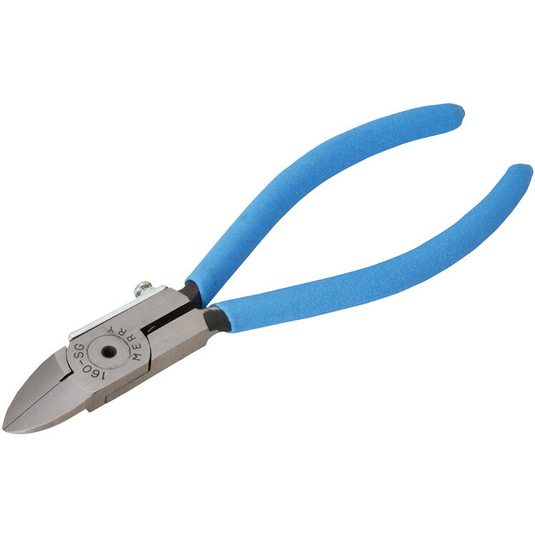 ■[ニッパ（プラスチック用）]室本鉄工（株） メリー　ハイプラニッパ（ガタ修正具付）150mm　160SG-150 1丁【104-1908】【代引不可商品】【メール便1個まで対象商品】